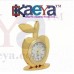 OkaeYa Gold Plated Pen And Visiting Card Holder And Apple Shape Clock And Key Ring